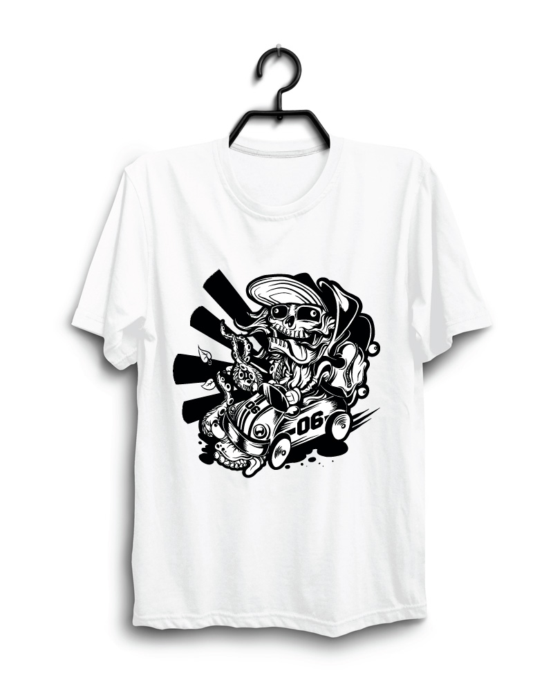 Cloth Machine 06 pure cotton White Oversized Tshirt