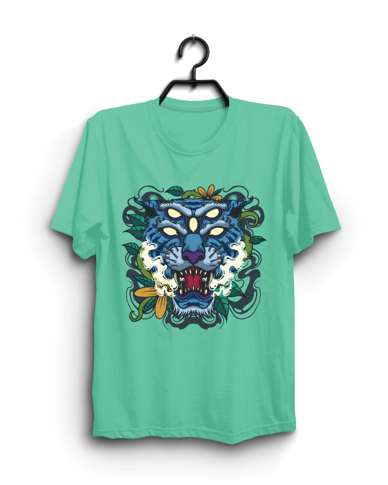 Cloth Machine 4eye lion pure cotton Light Rama Tshirt