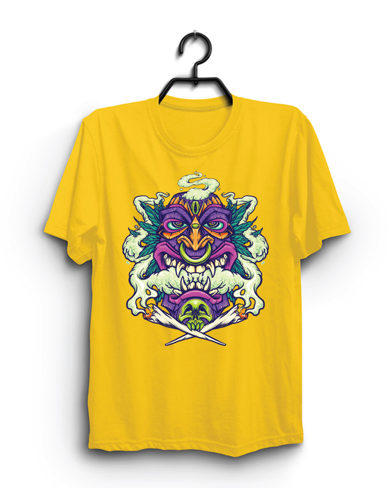 Cloth Machine Masai monster pure cotton Yellow Tshirt