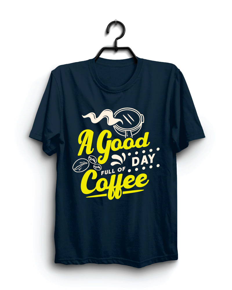 Cloth Machine a good day full pure cotton Navy Blue Tshirt