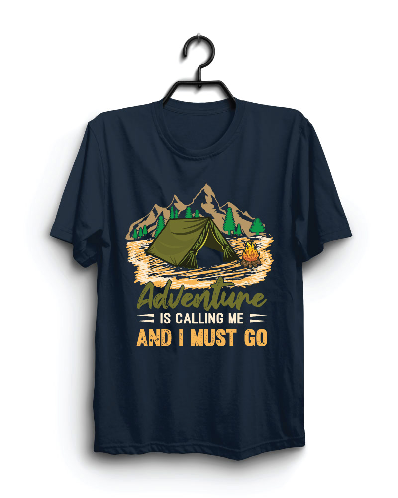 Cloth Machine adventure is calling pure cotton Navy Blue Tshirt