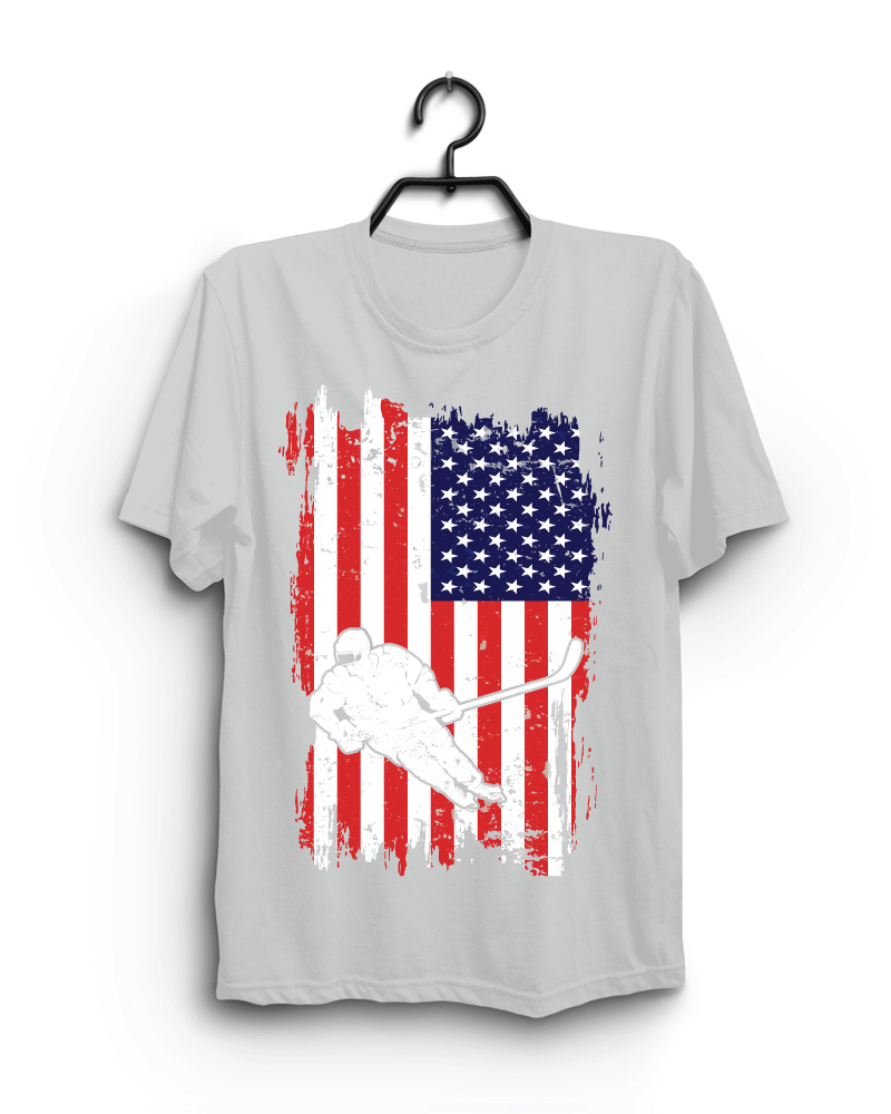 Cloth Machine american ski pure cotton Grey Tshirt