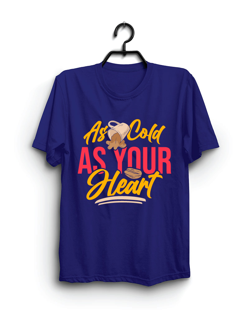 Cloth Machine as cold as pure cotton Royal Blue Tshirt