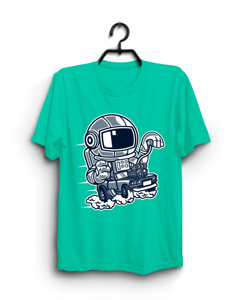Cloth Machine astro in the car pure cotton Light Rama Tshirt