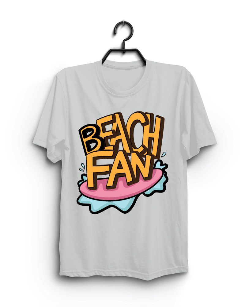 Cloth Machine beach fun pure cotton Grey Tshirt