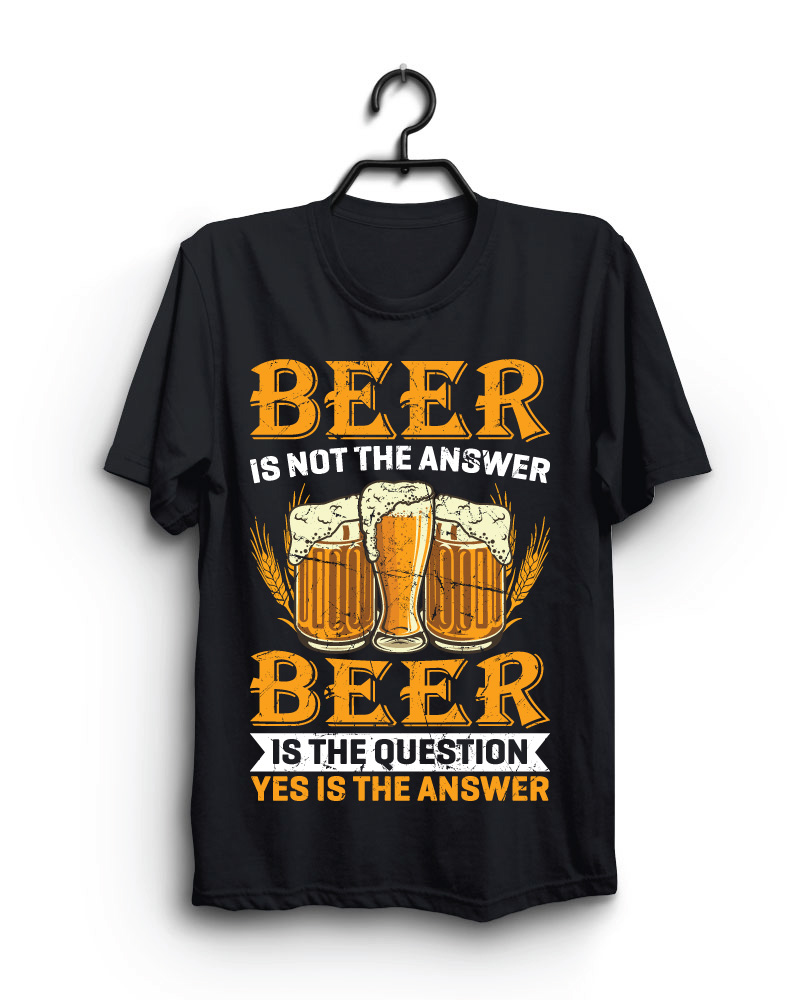 Cloth Machine beer is not the answer pure cotton Black Oversized Tshirt