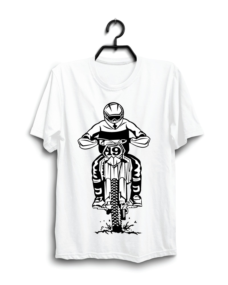 Cloth Machine Black Oversized Tshirt rider pure cotton White Oversized Tshirt