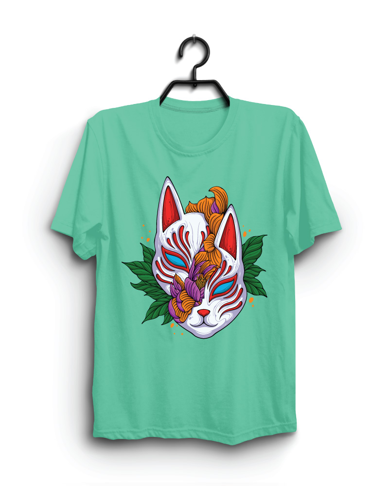 Cloth Machine blue eye pussy cat pure cotton Light Rama Tshirt