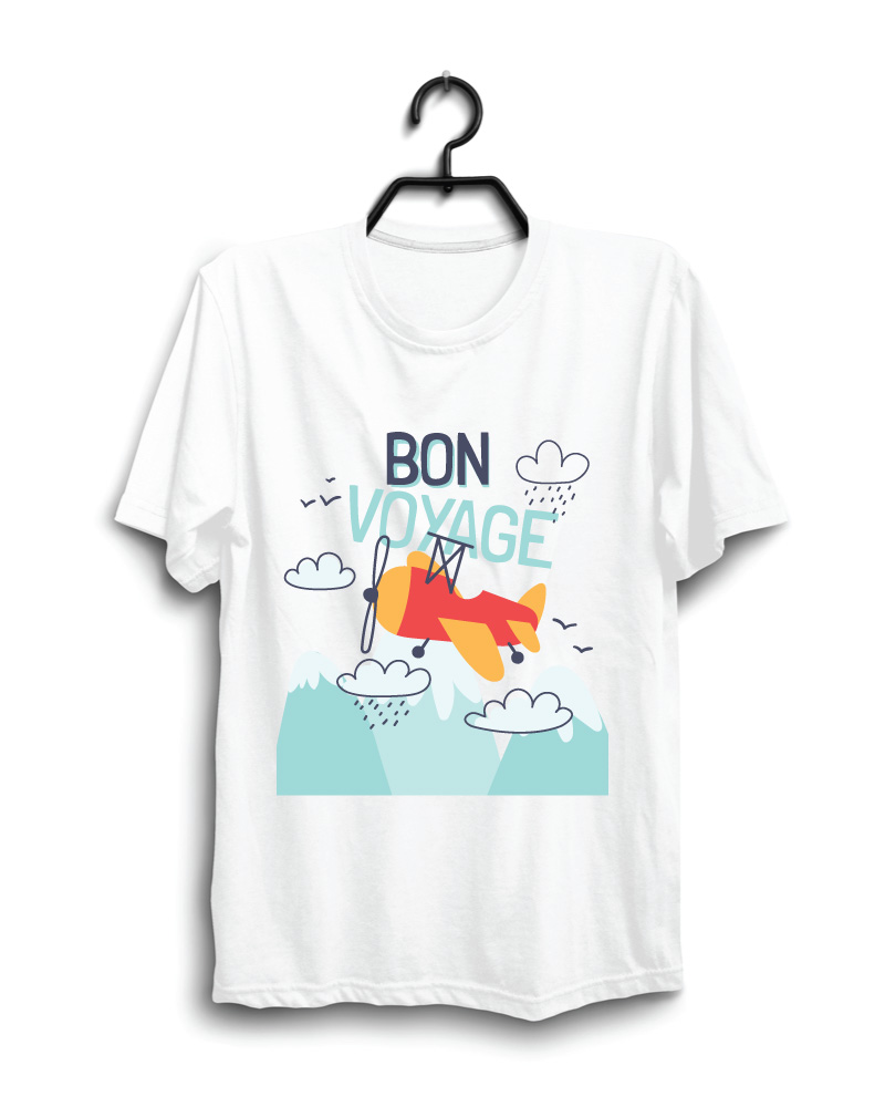 Cloth Machine bon voyage pure cotton White Oversized Tshirt