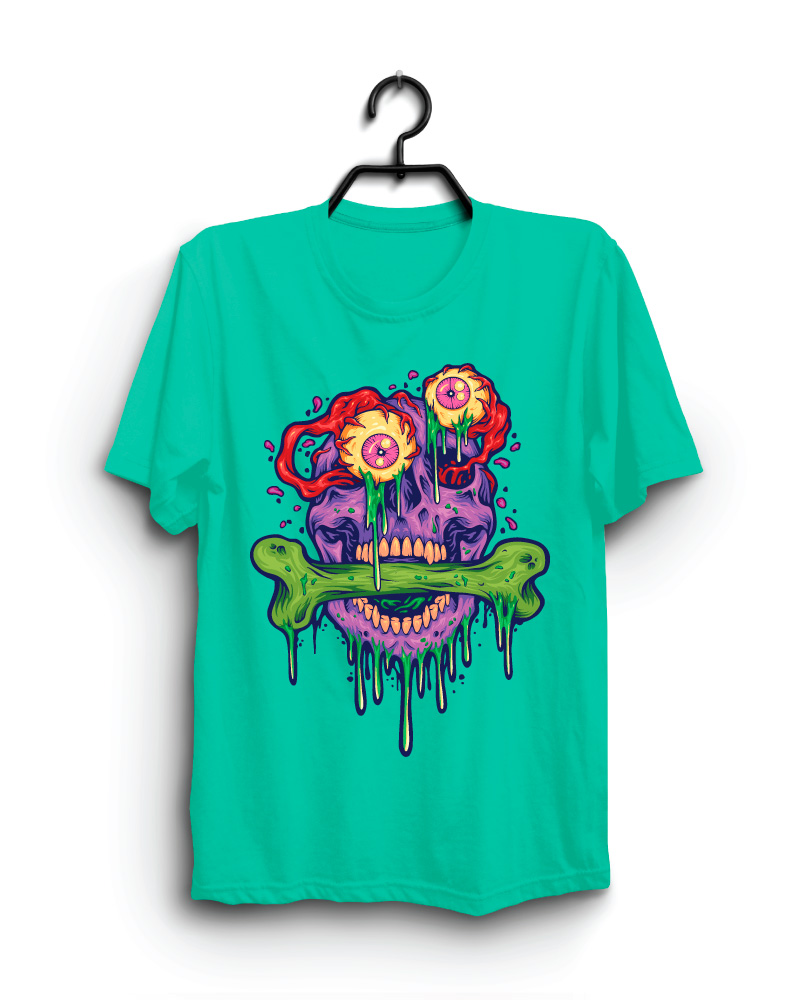 Cloth Machine bone in mouth pure cotton Light Rama Tshirt