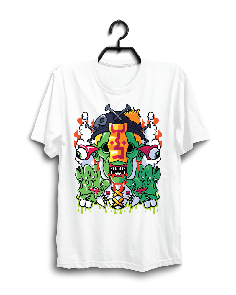 Cloth Machine boomer monster pure cotton camel Tshirt