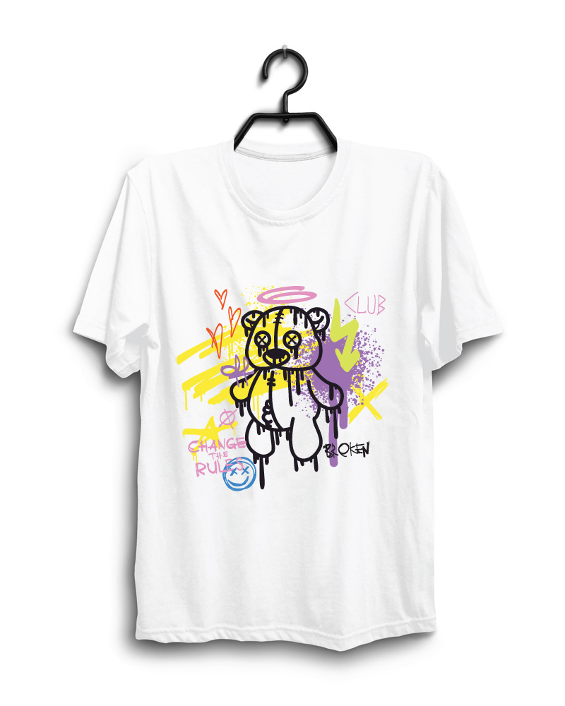 Cloth Machine change the rules pure cotton Grey Tshirt