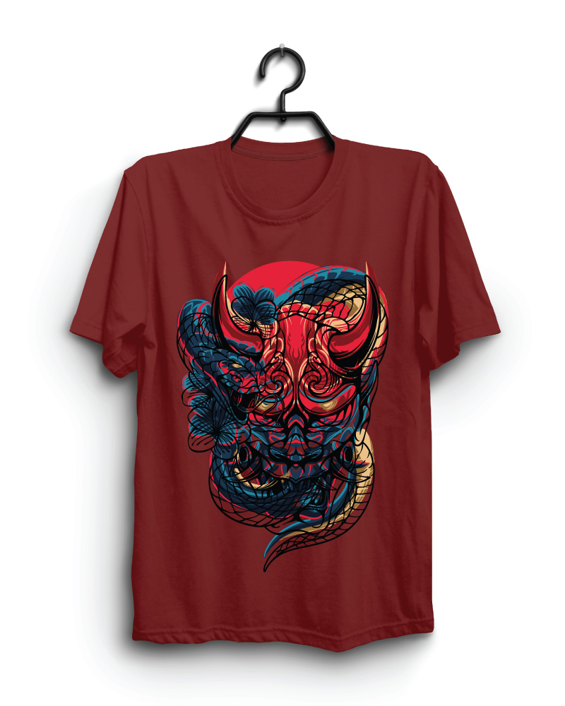 Cloth Machine china python blood Red Tshirt