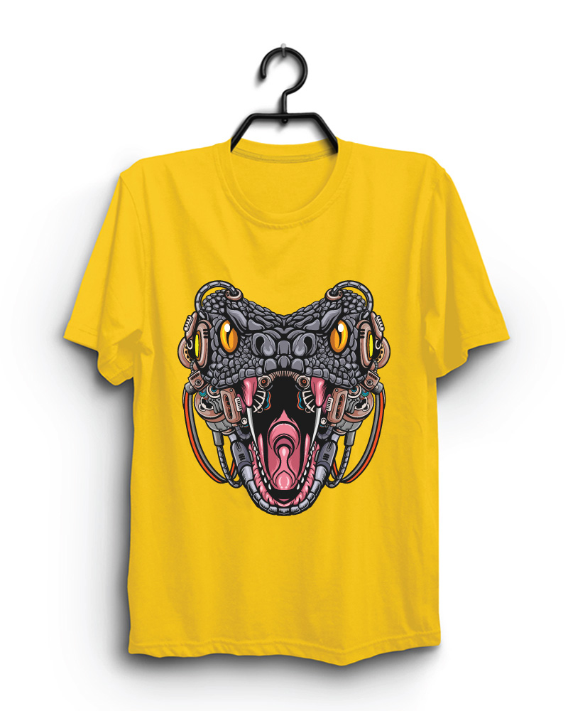 Cloth Machine cobra robo pure cotton Yellow Tshirt