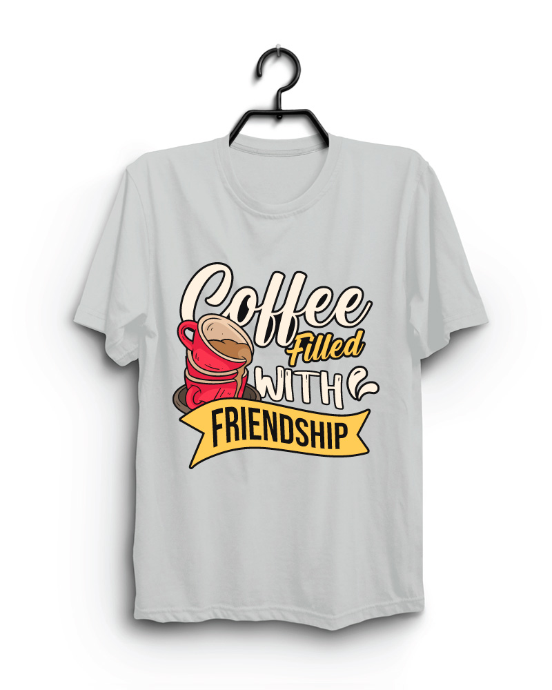 Cloth Machine coffee filled pure cotton Grey Tshirt
