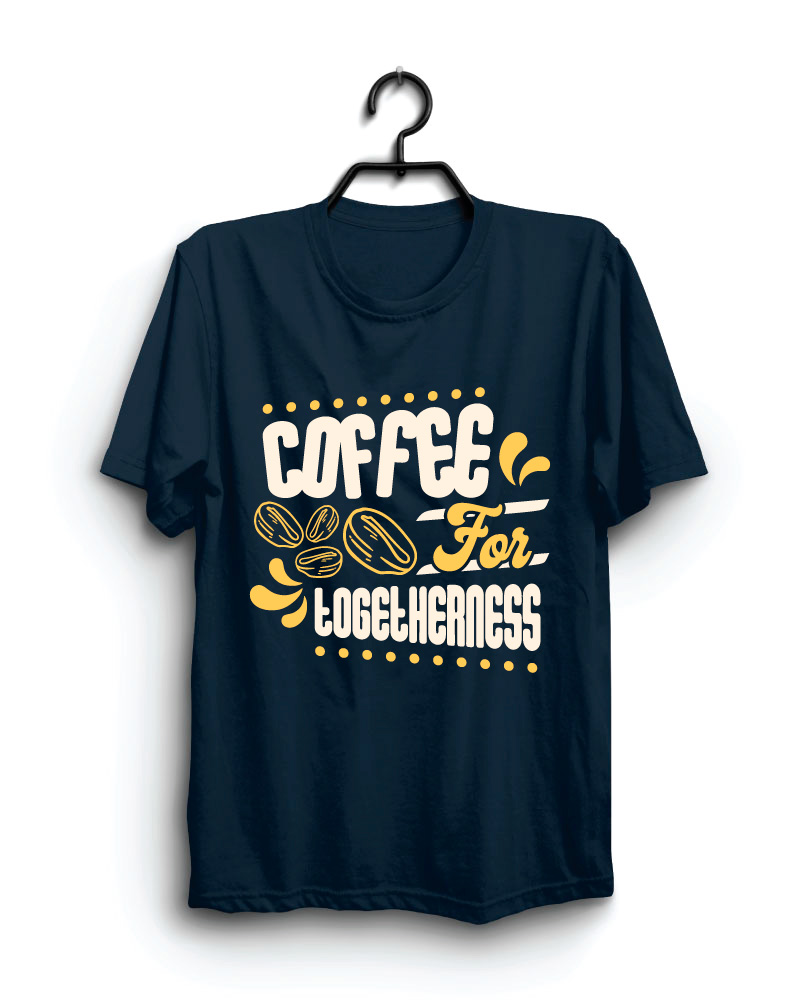 Cloth Machine coffee for pure cotton Navy Blue Tshirt