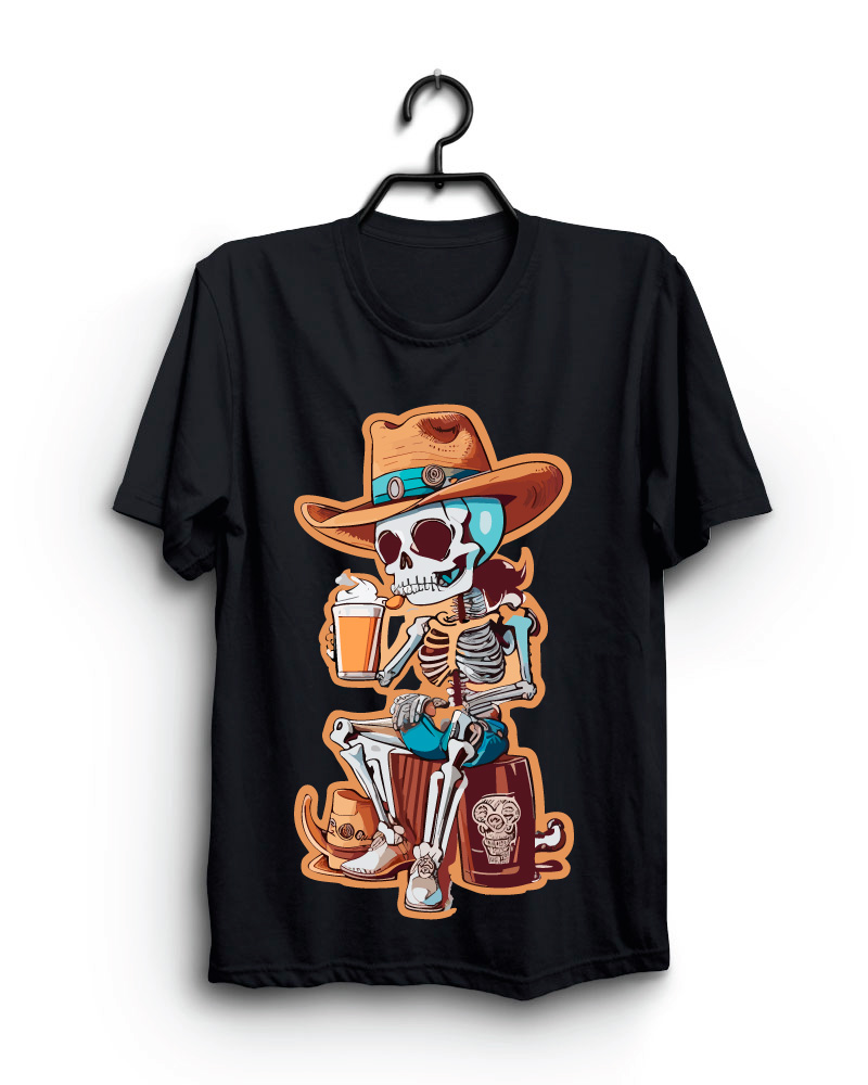 Cloth Machine coffee king pure cotton Black Oversized Tshirt