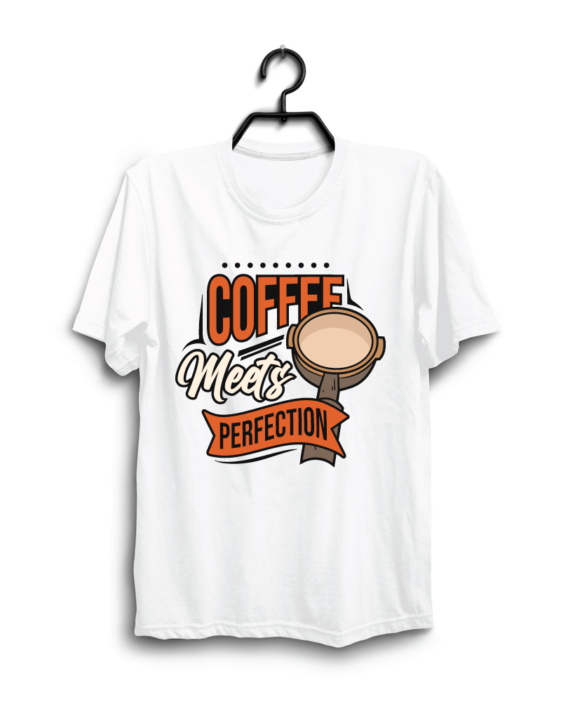 Cloth Machine coffee meets prefection pure cotton White Oversized Tshirt