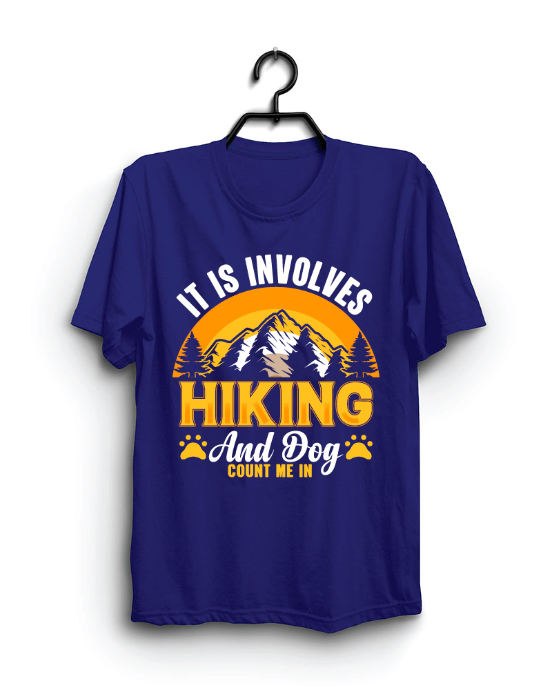 Cloth Machine it is involves hiking pure cotton Royal Blue Tshirt