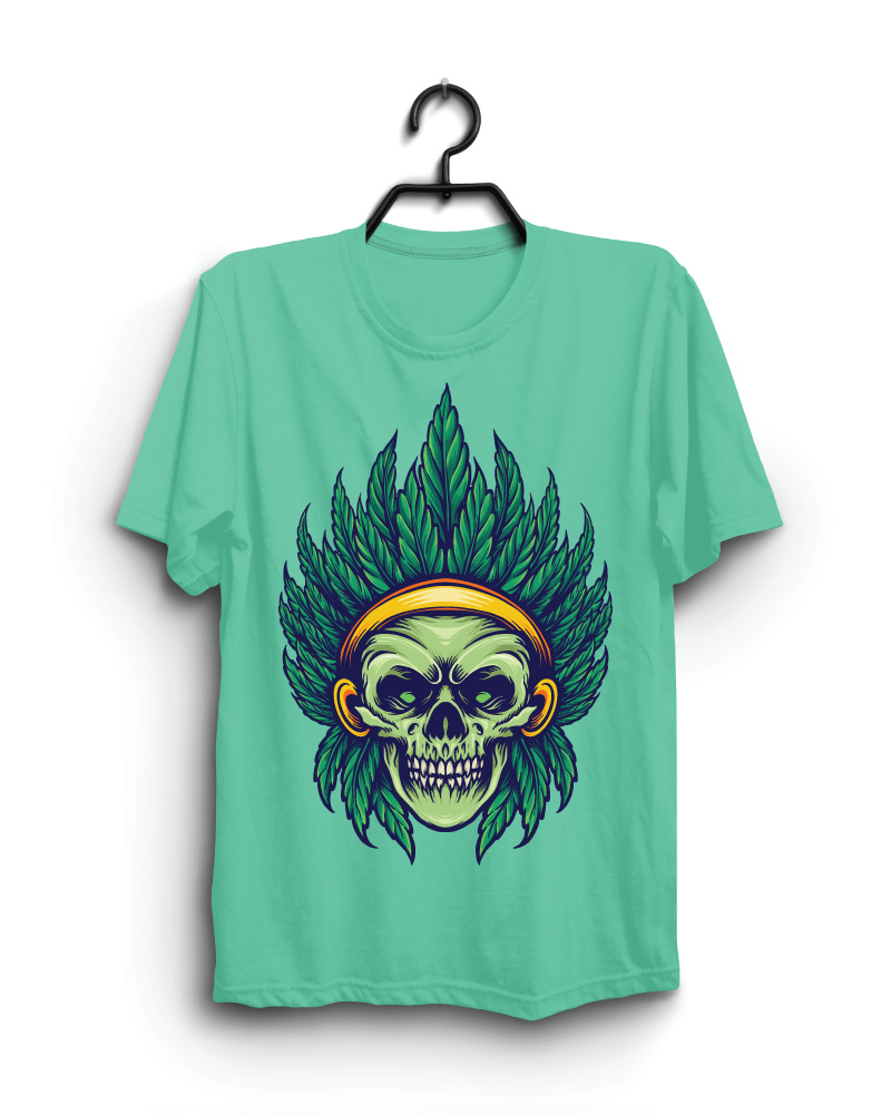 Cloth Machine jungle skull pure cotton Light Rama Tshirt