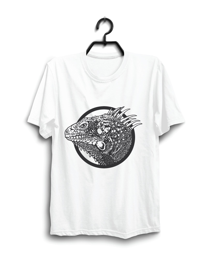 Cloth Machine lguanas pure cotton White Oversized Tshirt