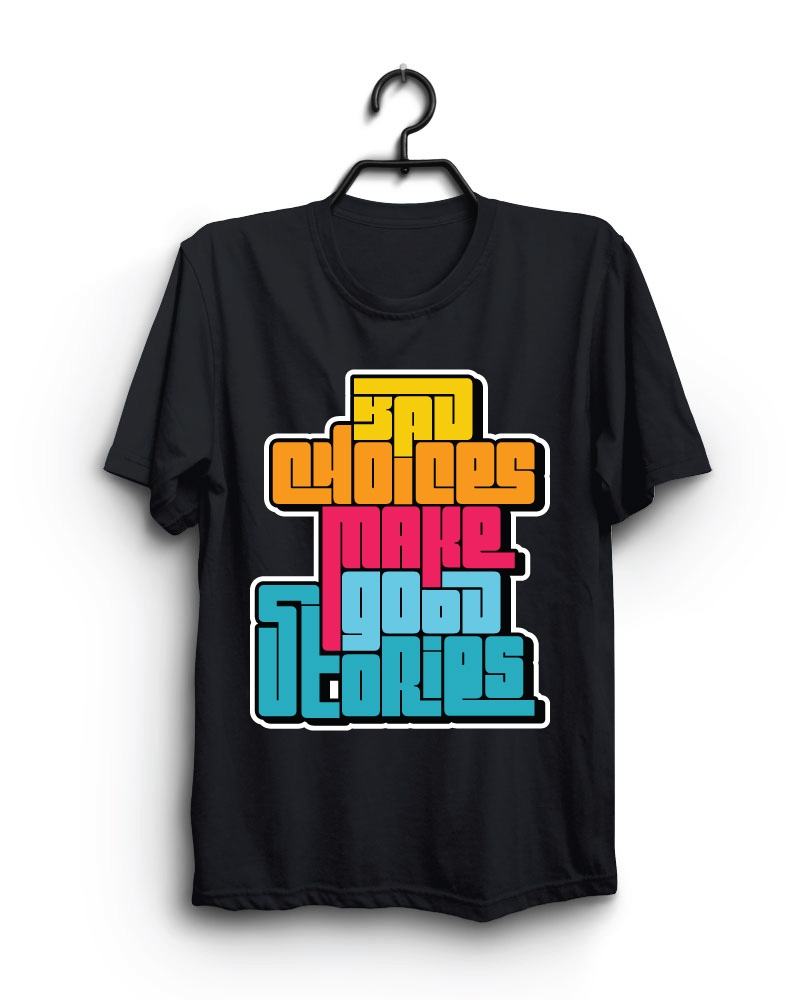 Cloth Machine make good stories pure cotton Black Oversized Tshirt