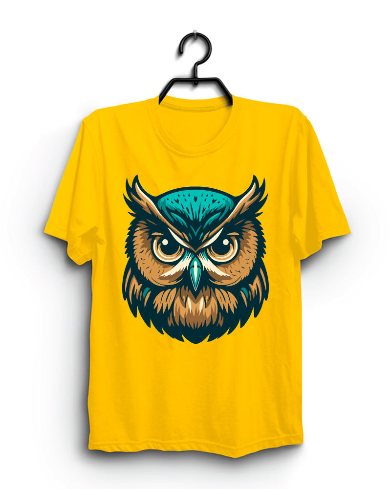 Cloth Machine male sparrow pure cotton Yellow Tshirt