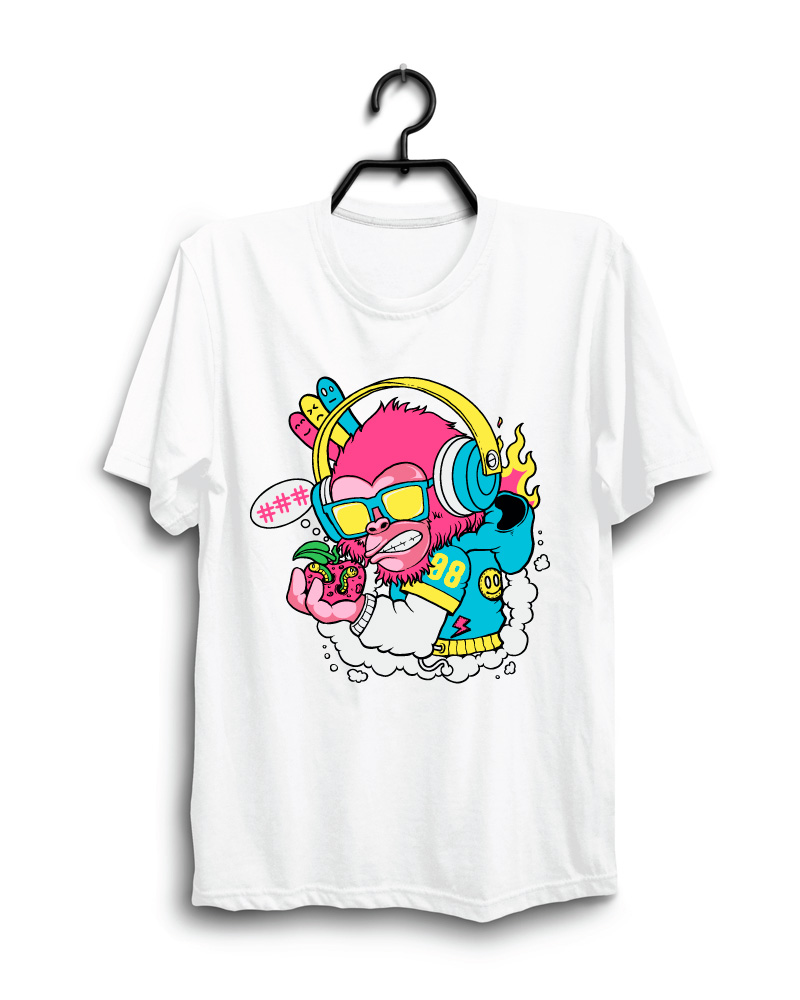 Cloth Machine monkey music pure cotton Light Rama Tshirt