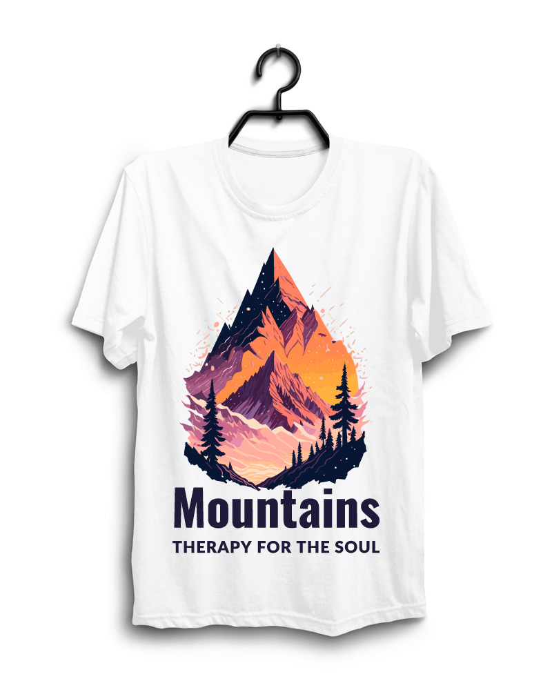Cloth Machine mountain therapy pure cotton White Oversized Tshirt