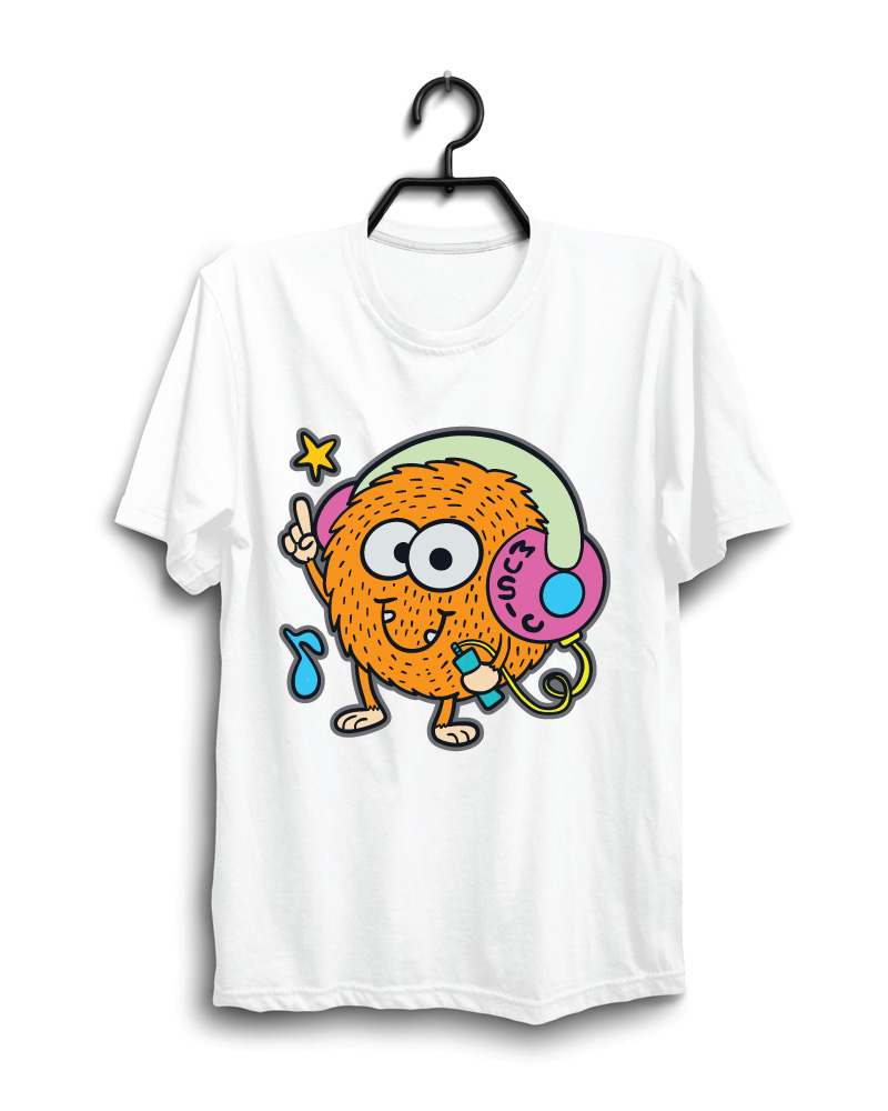 Cloth Machine music pure cotton White Oversized Tshirt