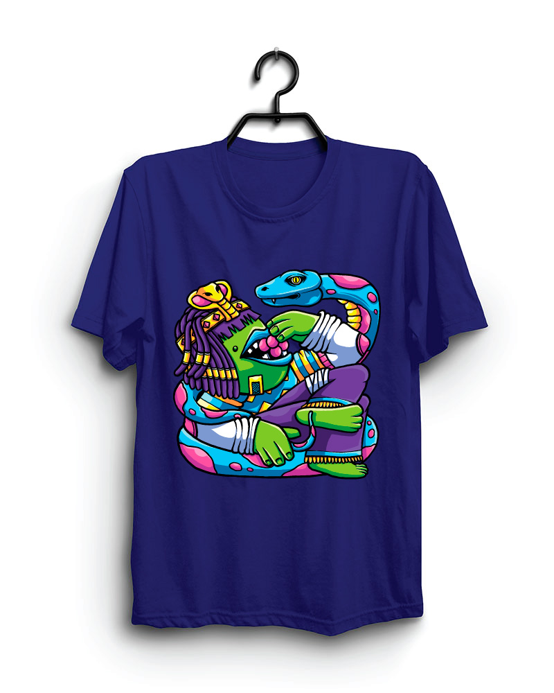 Cloth Machine naagraj pure cotton Royal Blue Tshirt