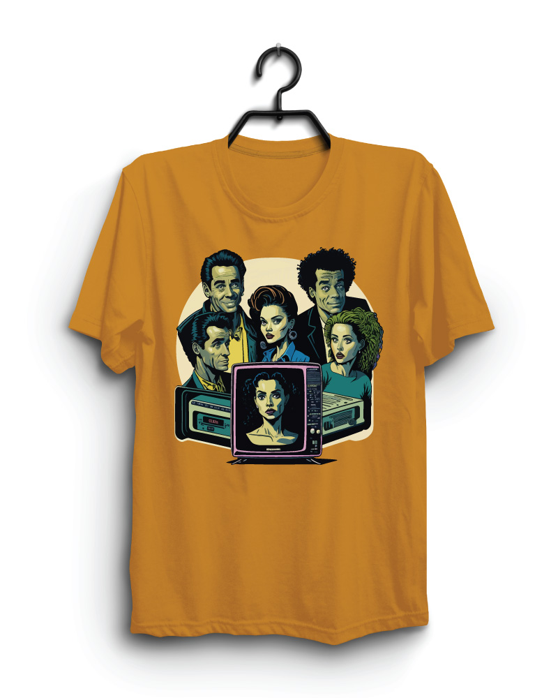 Cloth Machine old stars pure cotton camel Tshirt