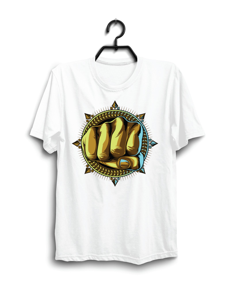 Cloth Machine punch pure cotton White Oversized Tshirt