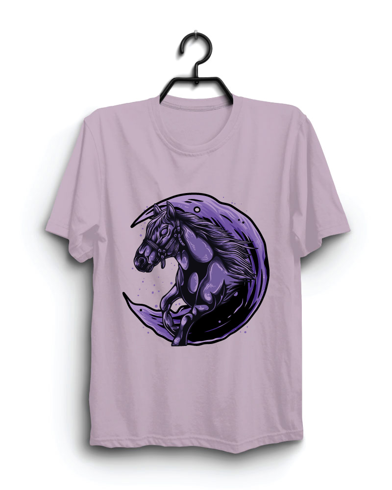 Cloth Machine purple unicorn pure cotton onion Tshirt