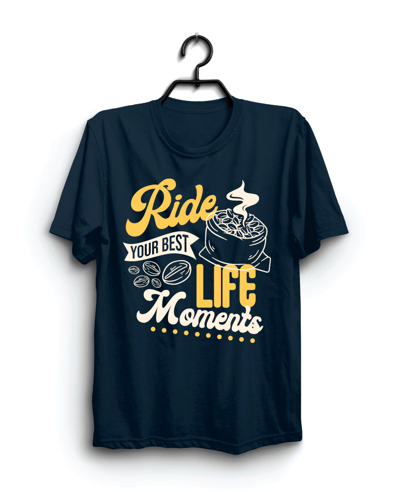 Cloth Machine ride your best pure cotton Navy Blue Tshirt