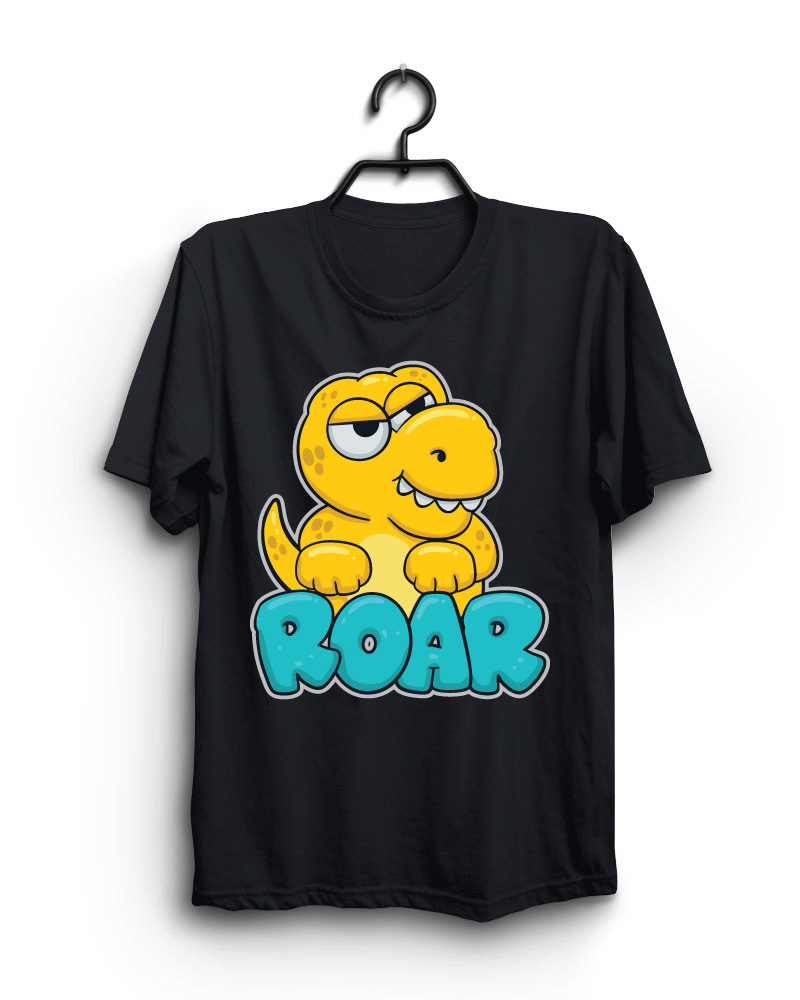 Cloth Machine roar pure cotton Black Oversized Tshirt