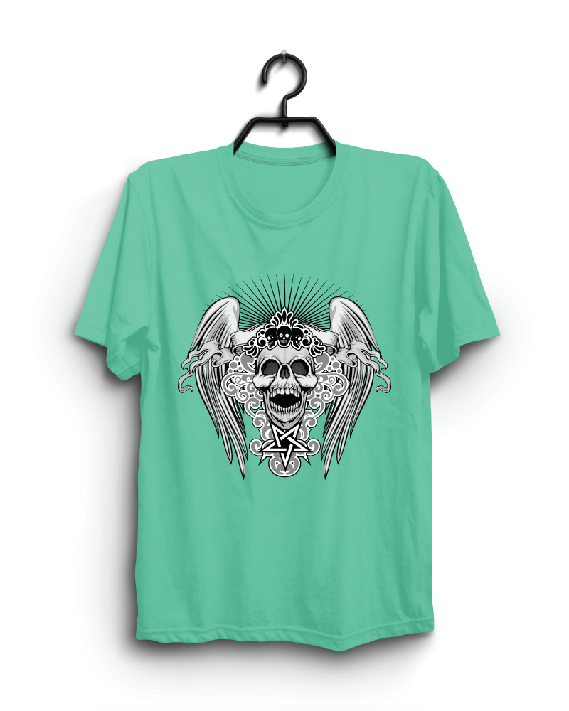 Cloth Machine skull bird pure cotton Light Rama Tshirt