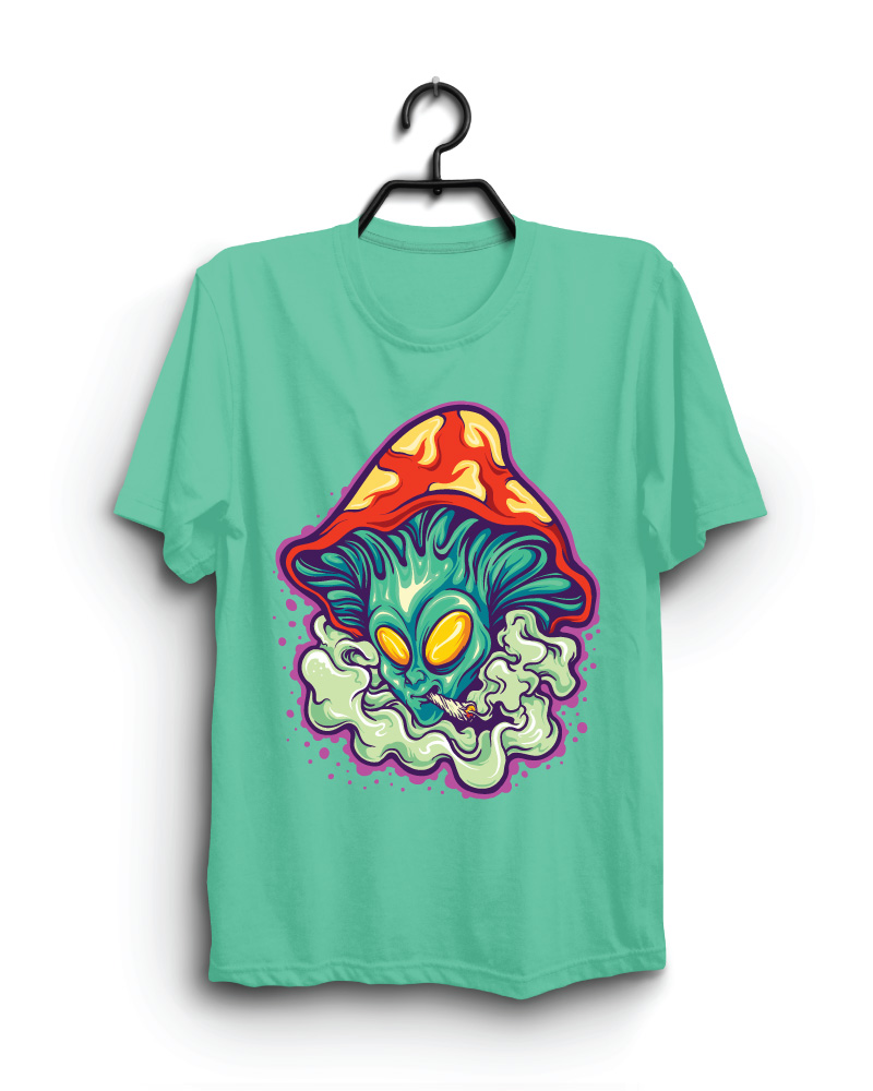 Cloth Machine smoking alien pure cotton Light Rama Tshirt