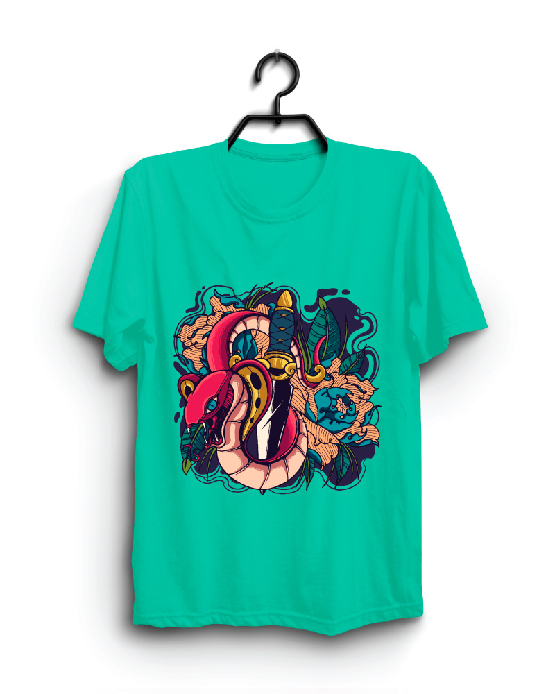 Cloth Machine snake knife pure cotton Light Rama Tshirt