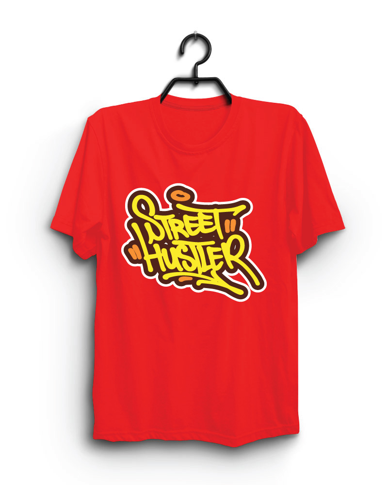 Cloth Machine street hustler pure cotton Red Tshirt