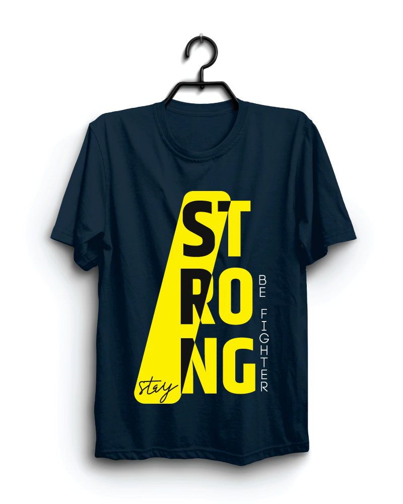 Cloth Machine strong pure cotton Navy Blue Tshirt