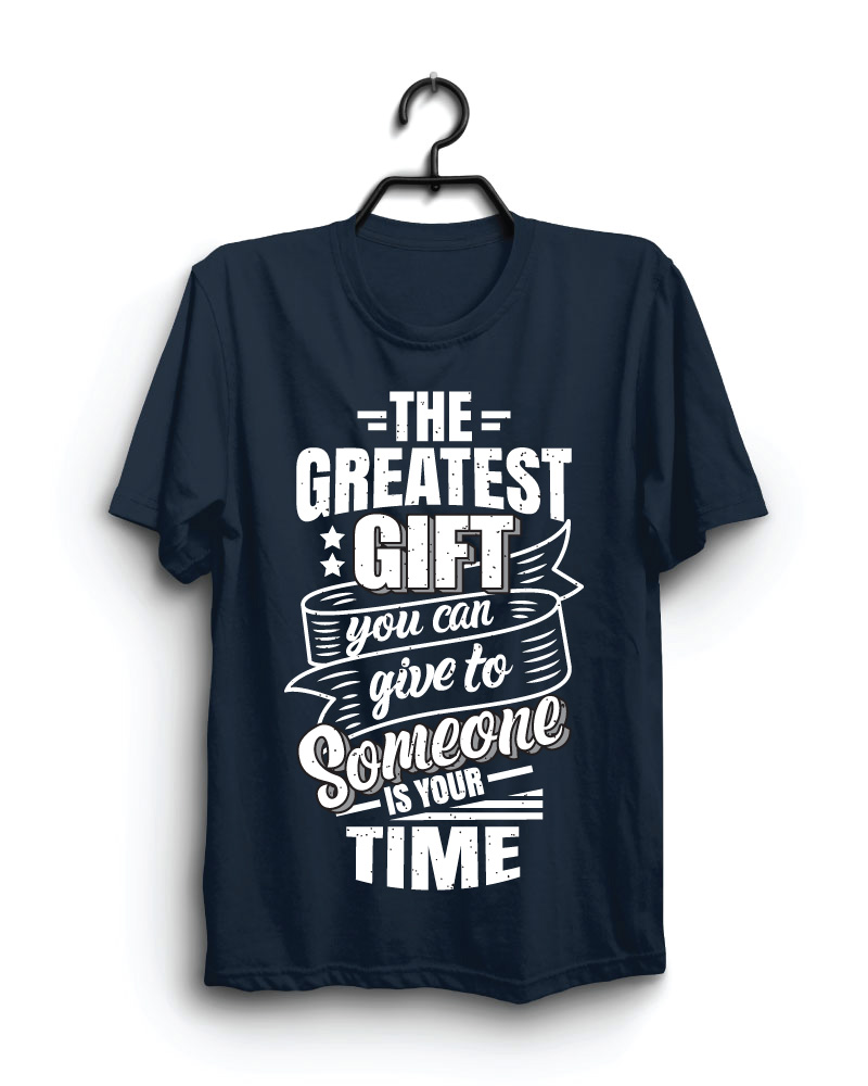 Cloth Machine the greatest gift pure cotton Navy Blue Tshirt