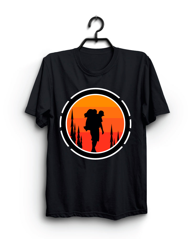 Cloth Machine the hiker pure cotton Black Oversized Tshirt