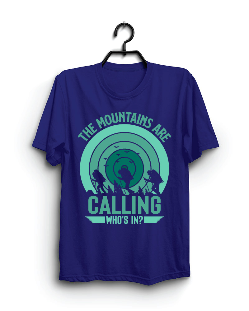 Cloth Machine the momnets are calling pure cotton Royal Blue Tshirt