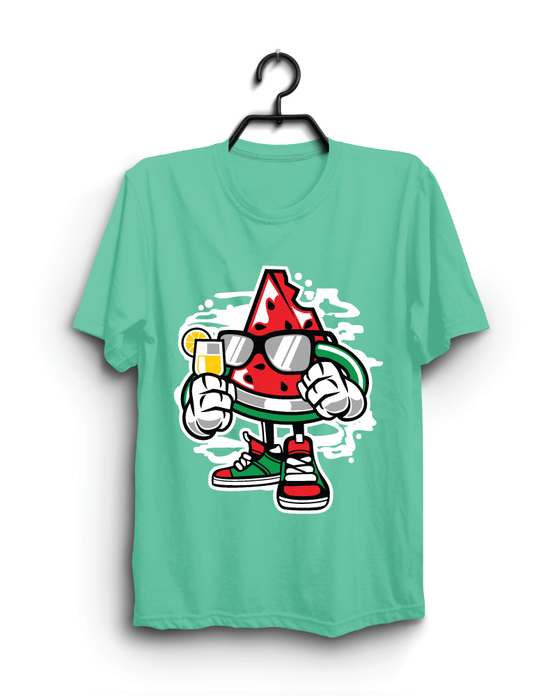 Cloth Machine the watermelon man pure cotton Light Rama Tshirt