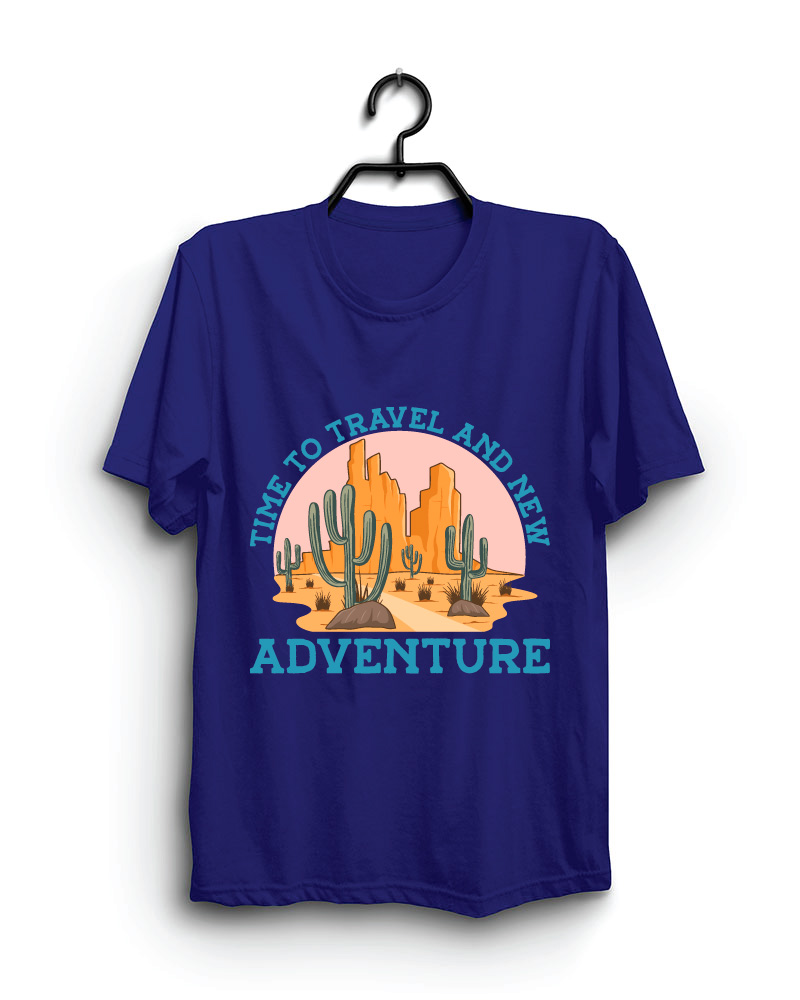 Cloth Machine time to travel pure cotton Royal Blue Tshirt