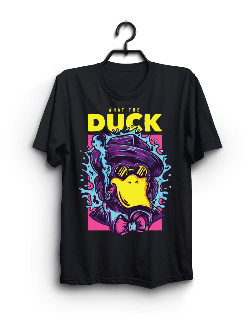 Cloth Machine what the duck pure cotton Black Oversized Tshirt