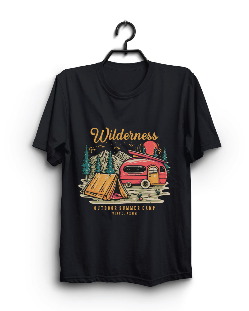 Cloth Machine wilderness pure cotton Black Oversized Tshirt